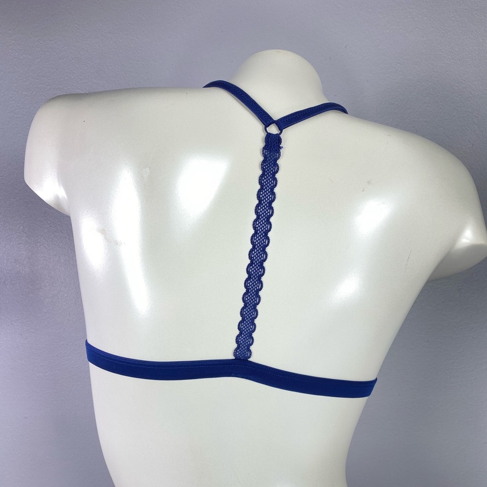 VS Blue Racerback Front Close Bra - Picture 2 of 6